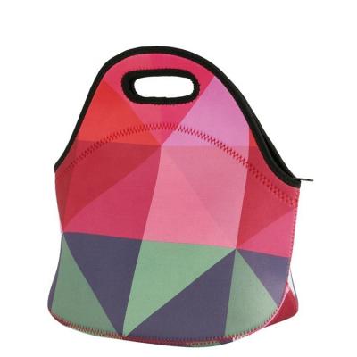 China Waterproof Printed Reusable Outdoor Thermal Picnic Neoprene Cooler Lunch Tote Bag Customized 2022 Wholesales for sale