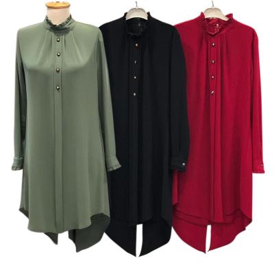 China OEM Anti-Static Women 2020 A Line Long Shirt Dress Sheath Long Islamic Women Dress for sale