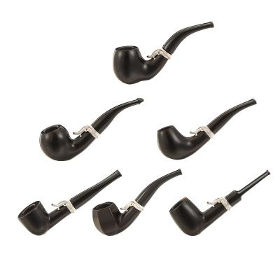 China Factory Sale New Arrival Ebony Smoke Durable Hot Direct High Quality Crafts Handmade Fancy Carved Wooden Smoking Pipe Smoking Pipe for sale