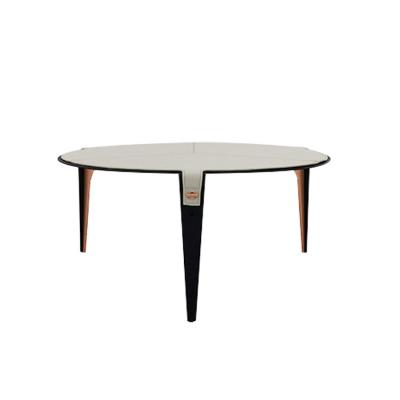 China Whiteboard Ash Top Round Coffee Table Modern Stainless Steel Marble Special Furniture Coffee Table for sale