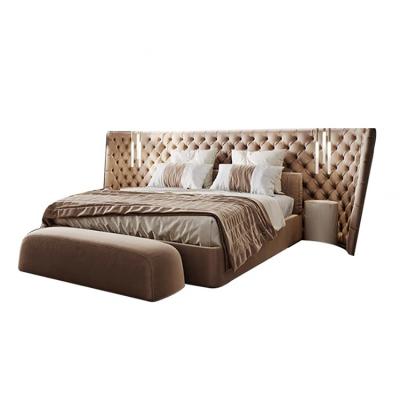 China Tufted Queen Bed Frame Tailored Bed Frame Design Double Bed Bedroom Furniture for sale