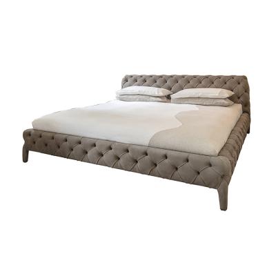 China New Arrival Tufted Tufted Button Wooden Bed Frame Bed Sets Queen King Size Fabric Bed For Bedroom Furniture for sale