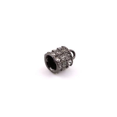 China Nickel-free lock cord stopper with rhinestone for sale