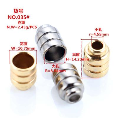 China 2019 Nickel Free Trade Assurance 2mm Shinny Nickel Metal Toggle Clip Bell Rope Buttons Rope End Lock Stopper for sale