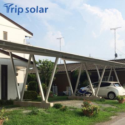 China Home Solar Carport Parking Laid System Solar Mounting Bracket With Aluminum Frame for sale