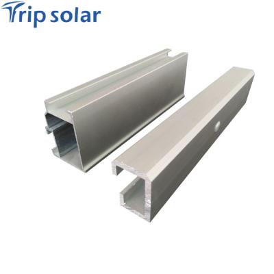 China Commercial / Residential Solar Panel Mounting System Aluminum PV Rail Splice for sale