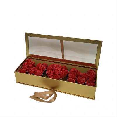 China Recycled Materials Mother's Day Rectangle Box Gift Packaging Boxes For Gift Sets With Ribbon for sale