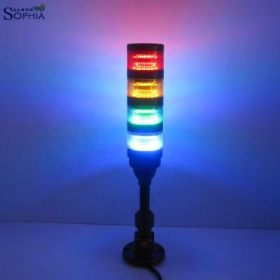 China CNC IP67 Green Blue Amber Red Four Battery Signal Tower Light for sale