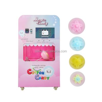 China Super SDK Magic Automatic Pink Marshmallow Cotton Candy Robot Flower Vending Machine for Girl with 18 Shapes for sale