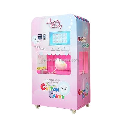 China Fruit Processing Factory Child Love Flower Shape Automatic Cotton Candy Selling Marshmallows Machine On Amusement Park for sale