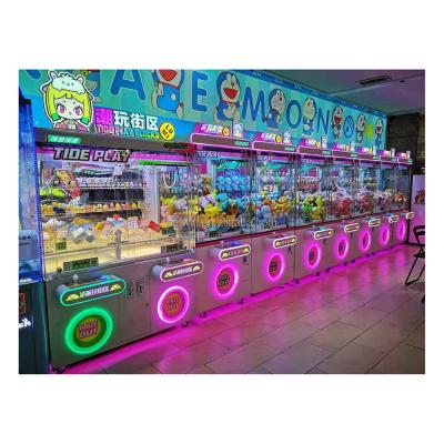 China Beautiful Metal+acrylic+plastic claw machine Plush Claw Crane Machine For Game Center Taiwan for sale