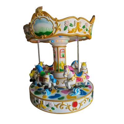 China Small entertainment carousel kiddie ride horse carousel amusement park equipment for children for sale