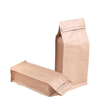 China Moisture Proof Recycled flat bottom coffee pouch custom coffee packaging bags for sale