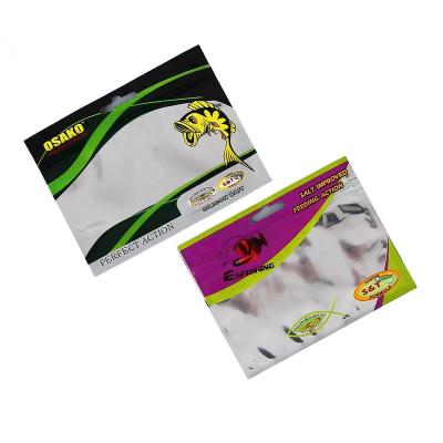 China Moisture Proof Custom Resealable Soft Plastic Transparent Fishing Worm Bait Lure Zipper Bag For Fish Hook Mylar Bags for sale