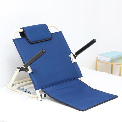 China Portable Folding Carbon Steel +oxford Fabric Bed Backrest Adjustable Sit Up Back Rest Multifunctional Folding Disability Bed Backrest Support for sale