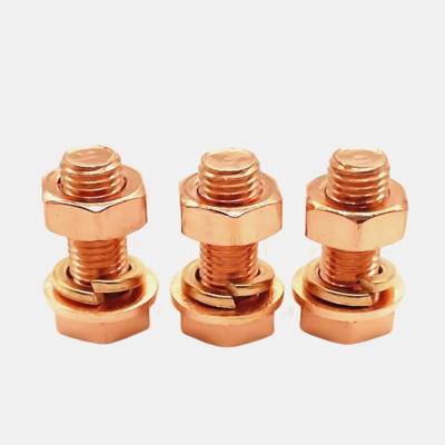 China Pan Stock Customizable DIN933 Building Roofing Brass, Copper, Hexagon Hexagonal Screws, Copper Screws for sale