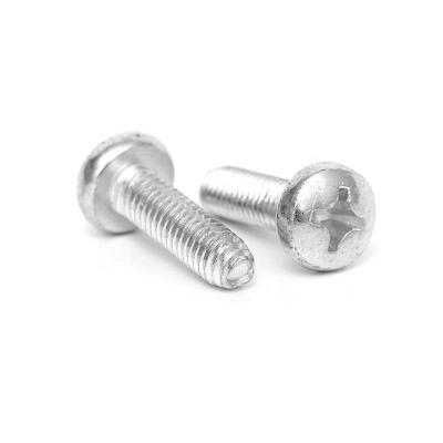 China Pan DIN7500 cross round head high strength hardening self-tapping screws wood screw for sale