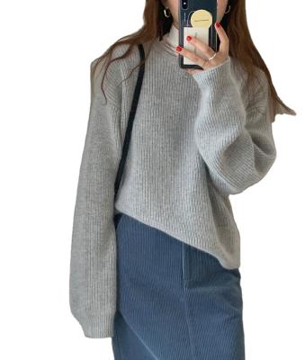 China Wholesale Anti-pilling Crochet Women's Sweater Long Sleeve Knit Pure Color Contracted Sweater for sale