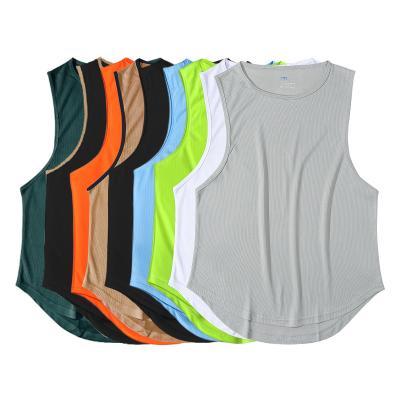 China New Design Shape Vest Gym Tank Top Men Outdoor Sports Slim Casual Vest QUICK DRY for sale