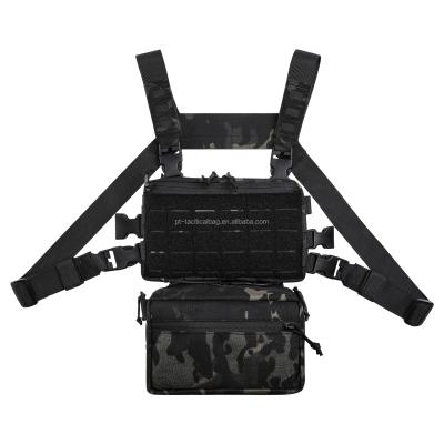 China High Quality Military Anti-theft Backpack Molle Chest Bag Army Kick Bag Molle Combat Hunting 1000D Tactical Vest For Men for sale