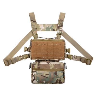 China Anti-theft Protective Gear Assault Vest Military Outdoor Pack Camouflage Lightweight Tactical Molle Chest Bag for sale