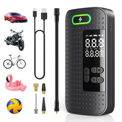 China 2023 Protable Amazon Digital Electric Bicycle Tire Inflator Air Car Pump 150PSI In 12V For Bikes Go Cycling for sale