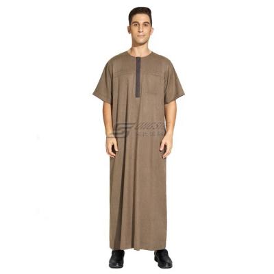 China Polyester Spun Or TR Fabric Abaya Muslim Clothing Men'S Ethnic Arabic Long Robes Or Korean Adult Islamic Moroccan Men'S Robes Imitation Cloth Hot Sale for sale