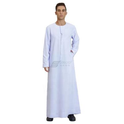 China Spun Polyester Or TR Fabric Or Imitation Fabric Korean Hot Selling Imitation Fabric Middle East Oman Ethnic Long Dress Men for sale