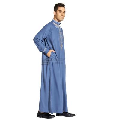 China Spun Polyester Or TR Fabric Daffah Daffah Islamic Clothing Or Korean Imitation Thobes Men Clothing Qatar Thobe Fabric High Quality Fashionable Style Muslim Maxi Dresses for sale