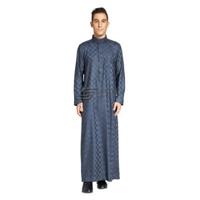 China Polyester Spun or TR Fabric Muslim Men's Worship Clothing or Imitation Korean Islamic Arab Imitation Thobe Jubba Men's Cloth Clothing Long Sleeve Long Robes Washed Muslim Robe Wholesale velvet qatar for sale