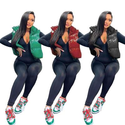 China Breathable Winter Stripper Jackets Teams Jacket 2021 Sleeveless Bubble Stripper Jackets And Blouses Woman Street Wear Motorcycle Coat for sale