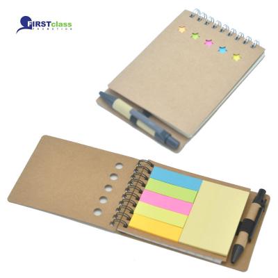 China Mini Mini Spiral Notebook with Sticky Note and Pen for sale