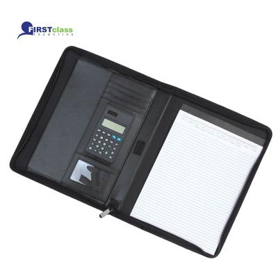 China A4 Leather PU Folder Folder With Calculator for sale