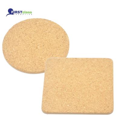 China Single Round /Suqare Cork Coasters Coffee Drink Tea Cup Pad Customzied for sale