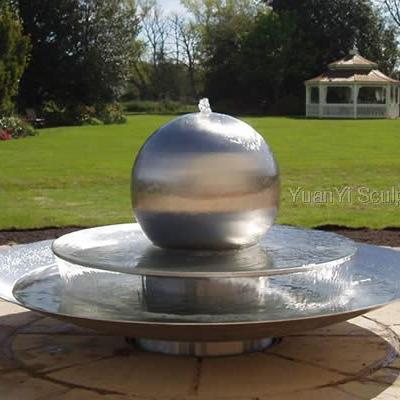 China Guangdong factory hot sale modern 36 inch stainless steel sphere water fountain for sale