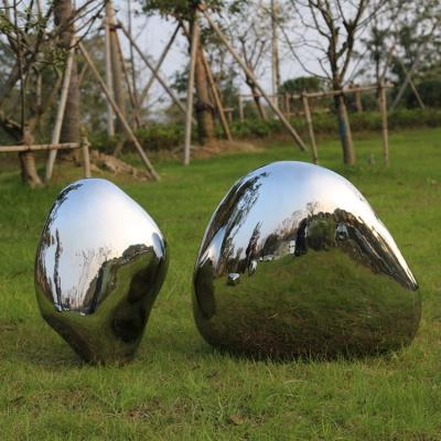 China 2021 New Hot Sale Durable Outdoor Decoration Stainless Steel Stone Sculpture For Garden Landscaping for sale