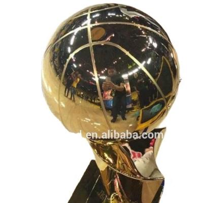 China Modern Garden Decoration 10 Inch 304 Stainless Steel Basketball Metal Sphere Factory Sale for sale