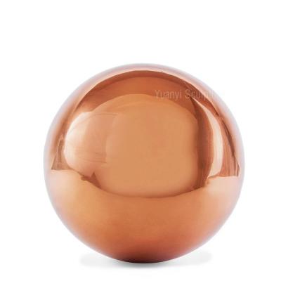 China Modern Plant Straight Garden Decoration Rose Gold 16 18 20 Inch Stainless Steel Staring Ball for sale