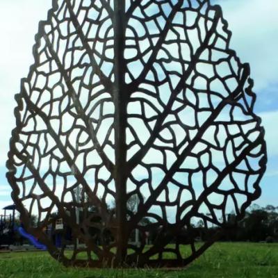 China Europe large morden outdoor art in corten sheet metal steel sculpture for sale