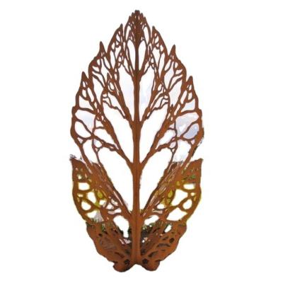 China Europe Apple Leaf Garden Corten Steel Sculpture for sale