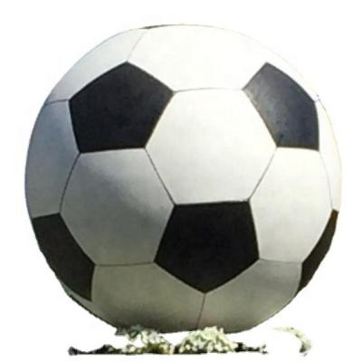 China Europe Public Art Sports Large Soccer Ball Metal Sculpture for sale