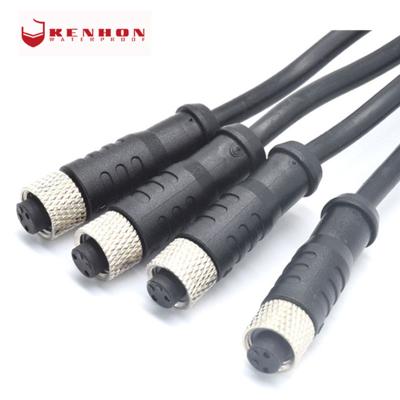 China M8 IP 68 Power Car Electrical Cable 3 4 Pin Water Proof Female Male 2M Connector for sale