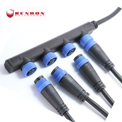 China Factory Ip67 IP68 Wire Cable 2 3 4 Way 2 3 4 Pin Waterproof Connector F Type Plug for sale