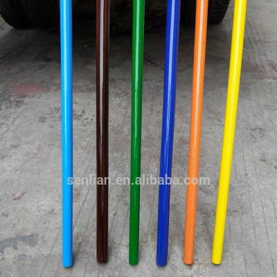 China Home All Colors Painted Wooden Broom Handle / PVC Coated Wooden Broom Handle With 120*2.2cm Size Broom Plastic Base for sale