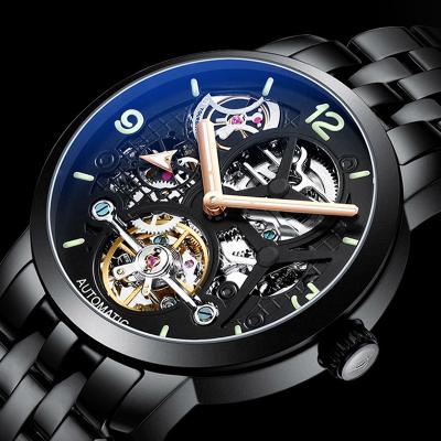 China Original brand waterproof automatic top tourbillon design watch quality AILANG watch leather men's mechanical watch for sale