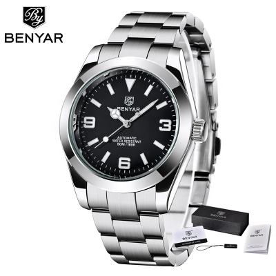 China BENYAR New Men's Watch Stainless Steel Automatic Mechanical Watch Top Luxury Waterproof Clock for sale