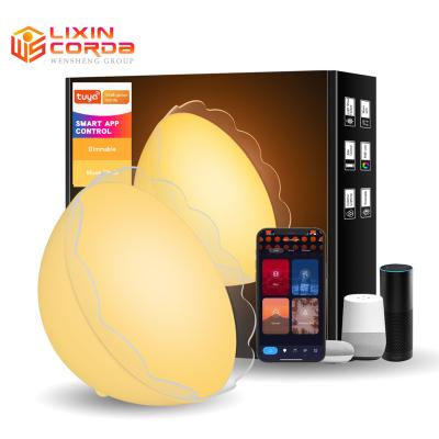 China Small Post-modern Smart Bedroom Bedside Desk Atmosphere Lamp RGB Floor Lamp Wifi Night Light Music Rhythm Rhythm for sale