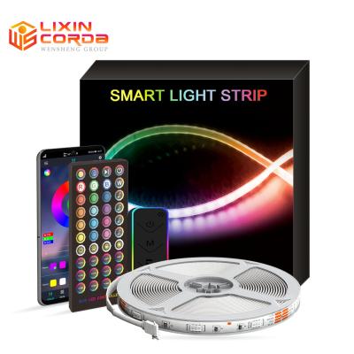 China Indoor music sync multi color led light strips with wifi controller smart motion sensor RGB led strip lights for sale