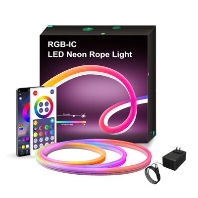 China Indoor RGBIC Neon Light with WIFI Rope Light DIY Light Bar DIY Music Sync TV Backlight Game Living Room Bedroom Neon Decoration for sale