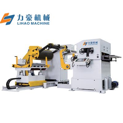 China Double screen 3 in 1 hydraulic uncoiler metal servo driver with coil leveling machine for sale